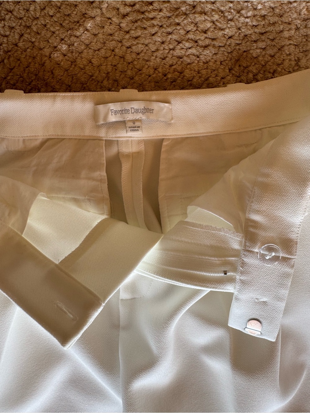 Favorite Daughter The Agnes Pants High-Waist Wide-Leg Trousers in Ivory - Picture 4 of 6